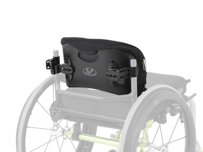 Pelvic and lumbar support for a user with good trunk control.